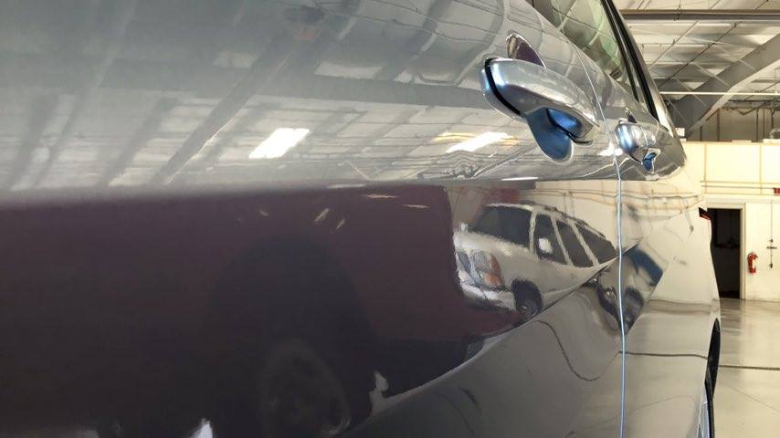 2013 Mazda 5 Wagon Body Line Dent Repair by Michael Bocek in Springfield IL, At Dealership Http://217hail.com http://217dent.com