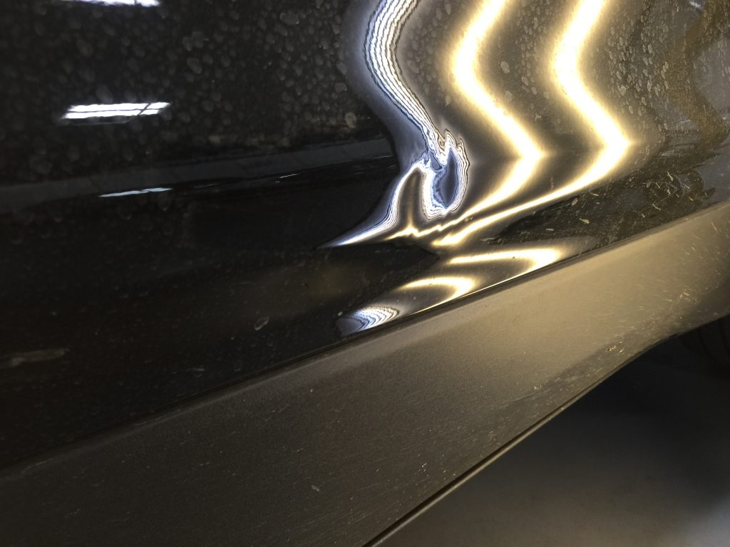 2016 Ford Escape, cheap Dent repair Springfield IL, This is the finished job from a tech in Springfield IL, and was brought to Michael Bocek to fix properly, Poor attempt cleaned up with http://217dent.com