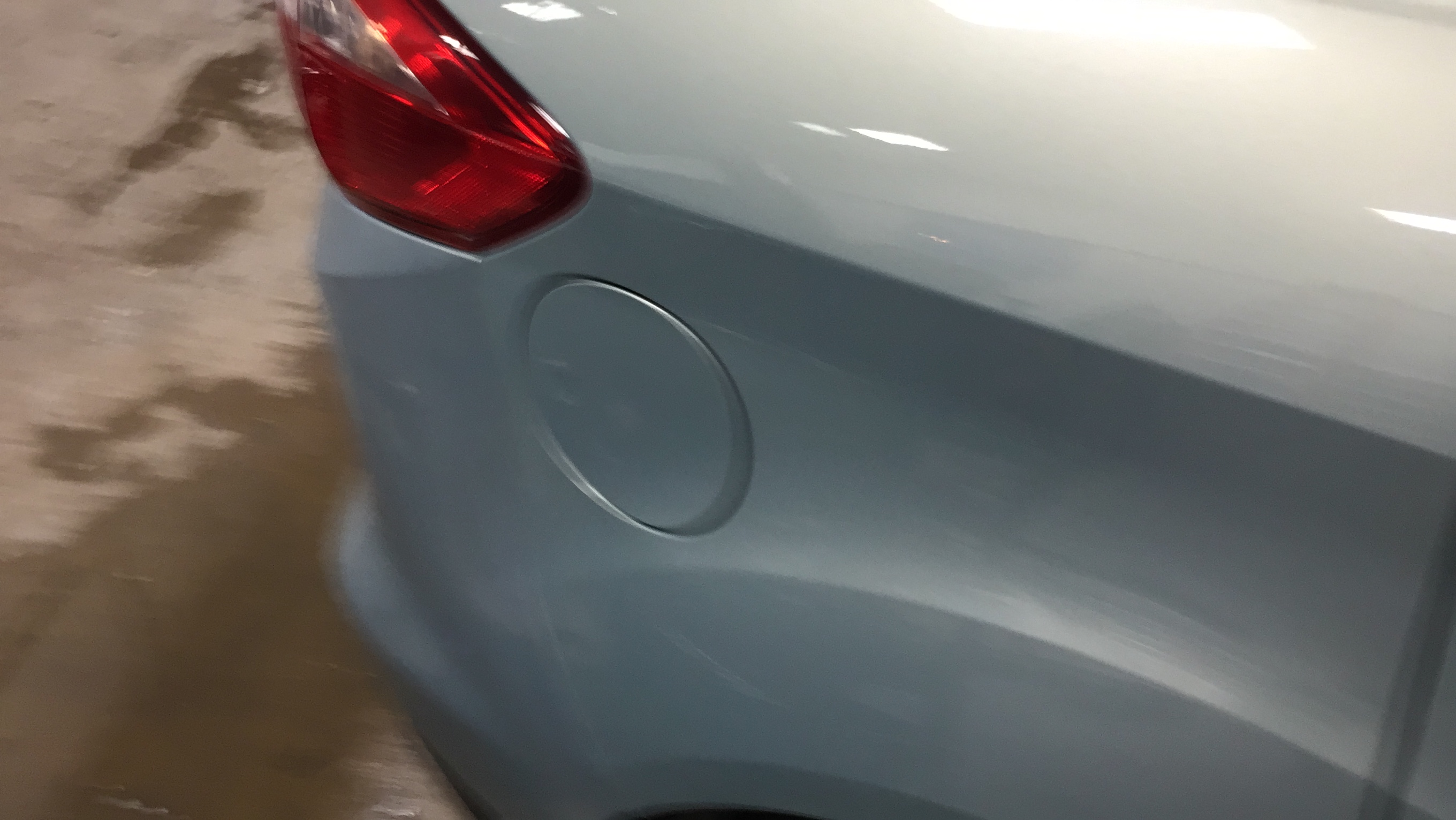 2013 Ford C-Max Hybrid large dent in passenger rear quarter, access through tail light images of access to damaged area. Work done by "dent expert" Michael Bocek from 217dent.com. For more information go to 217dent.com or 217hail.com