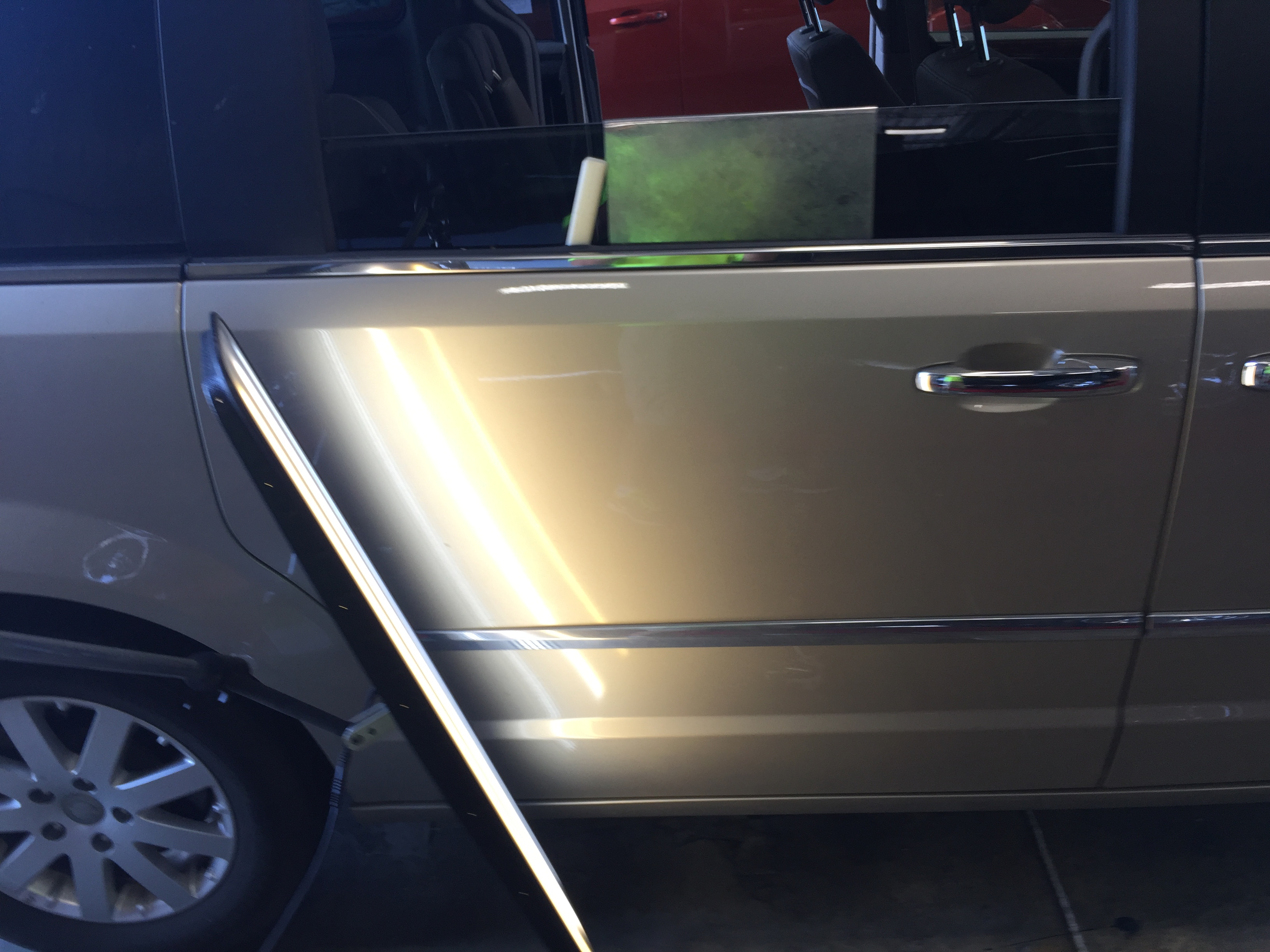 2016 Town & Country Dent Removal, passenger Sliding door, Mobile Dent Repair Springfield, IL http://217dent.com
