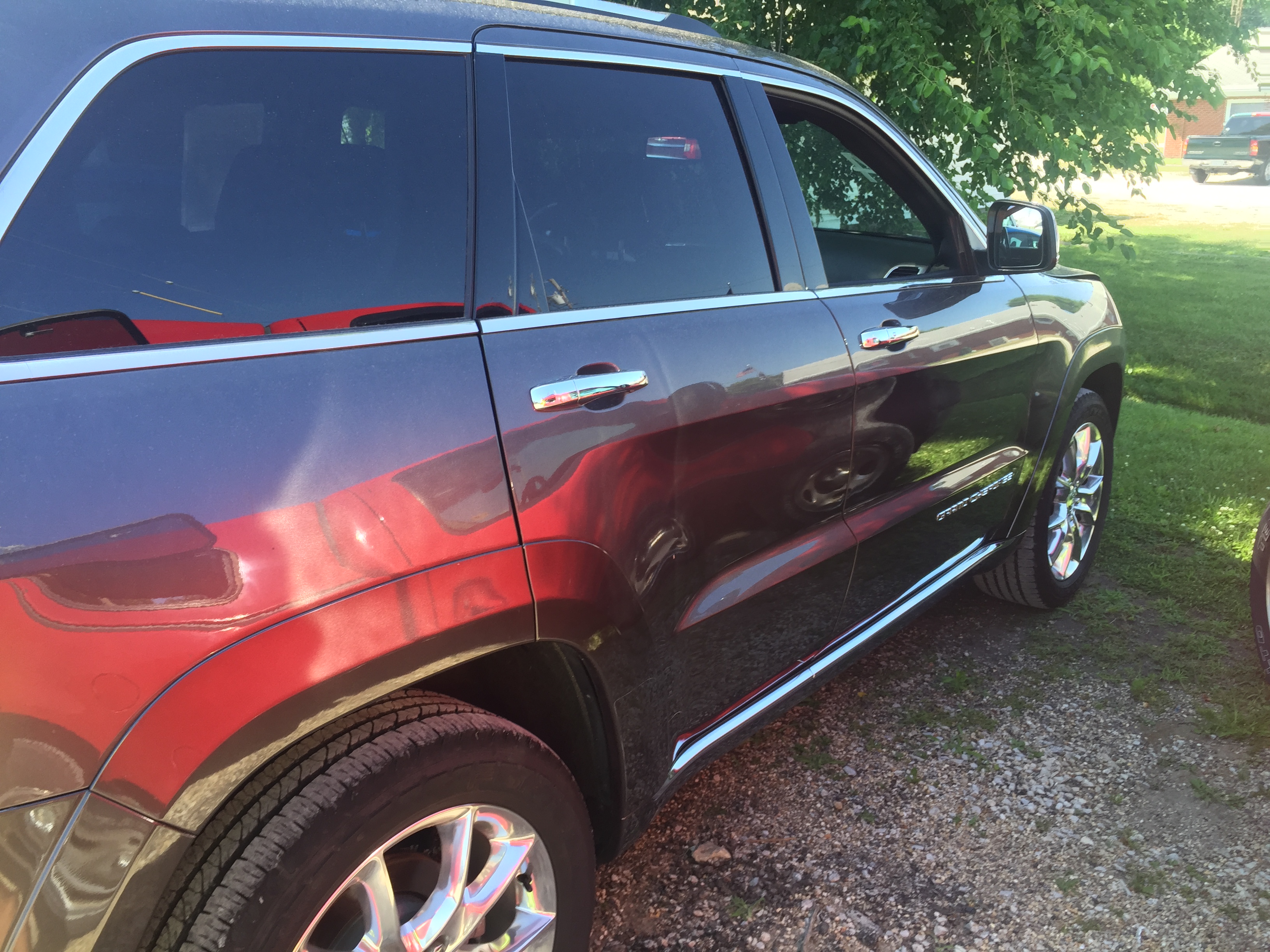 2014 Grand Cherokee Dent Repair on Hood, by Michael Bocek out of Springfield, IL http://217dent.com