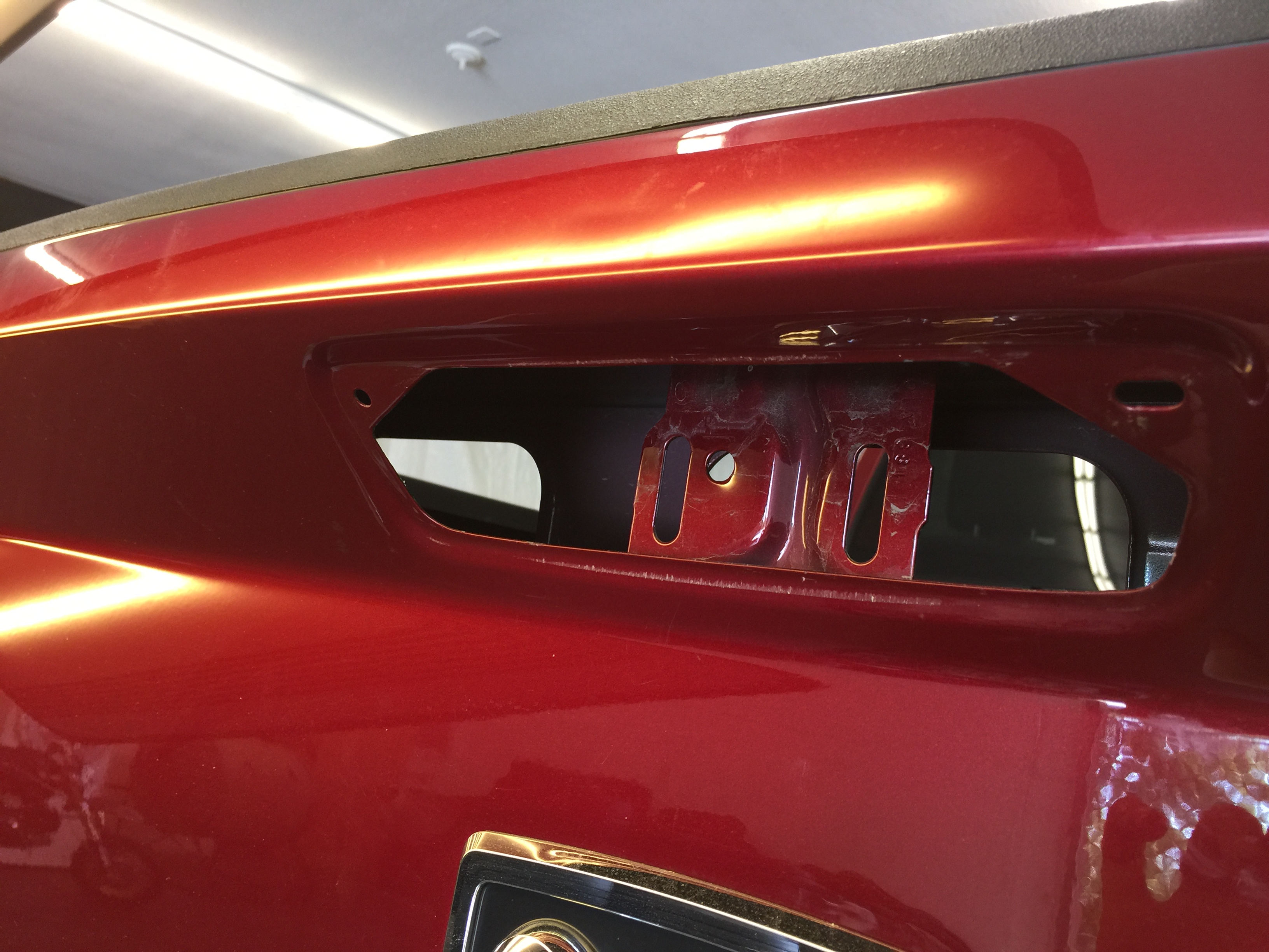 2015 Dodge Ram tailgate Dent repair in Springfield, IL, by Michael Bocek of http://217dent.com 217 dent Paintless Dent Repair