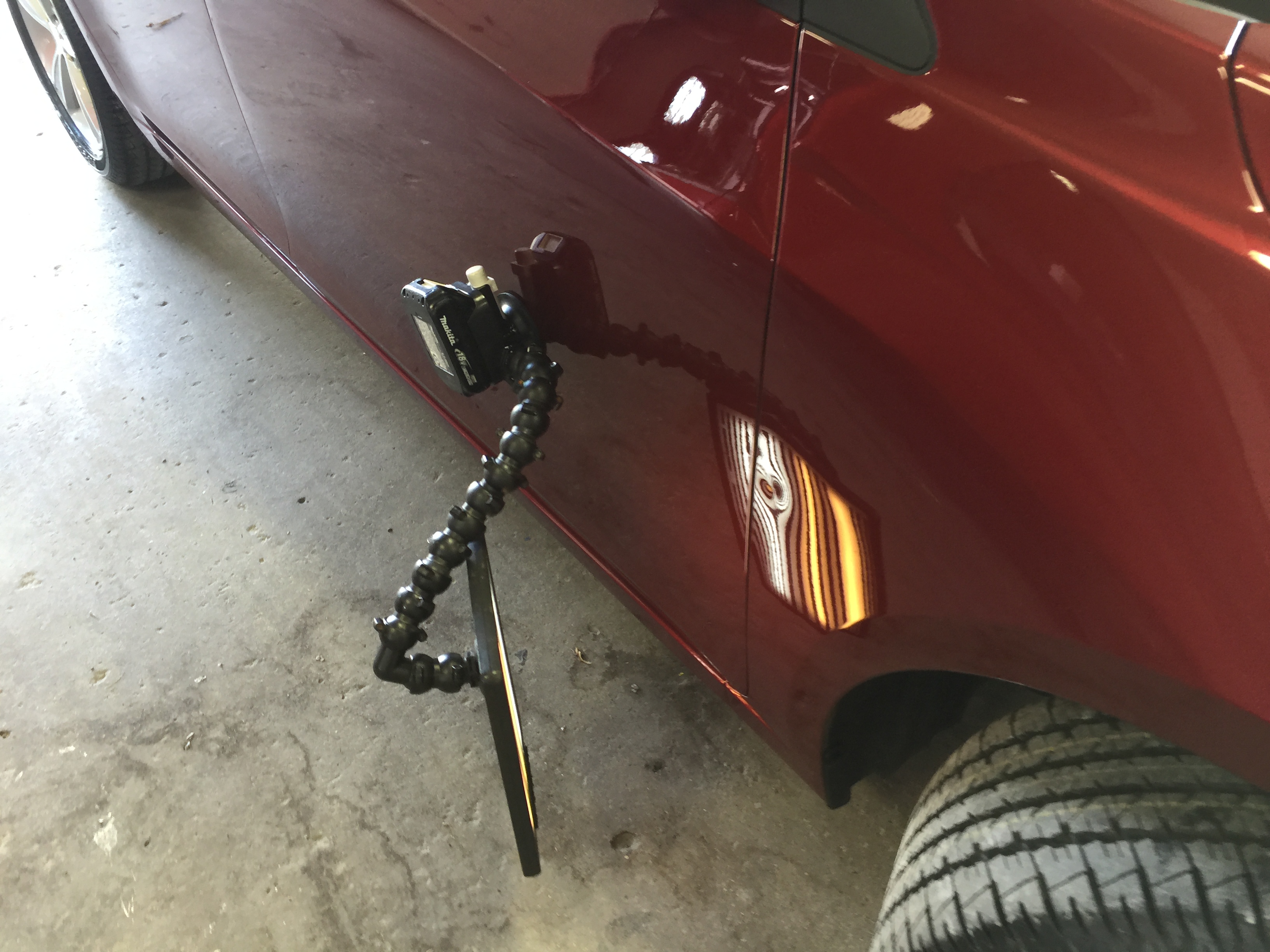 2015 Chevy Cruze, Paintless Dent Removal, Springfield's Mobile Dent Repair Specialist. Passenger Fender Sharp Dent. http://217dent.com
