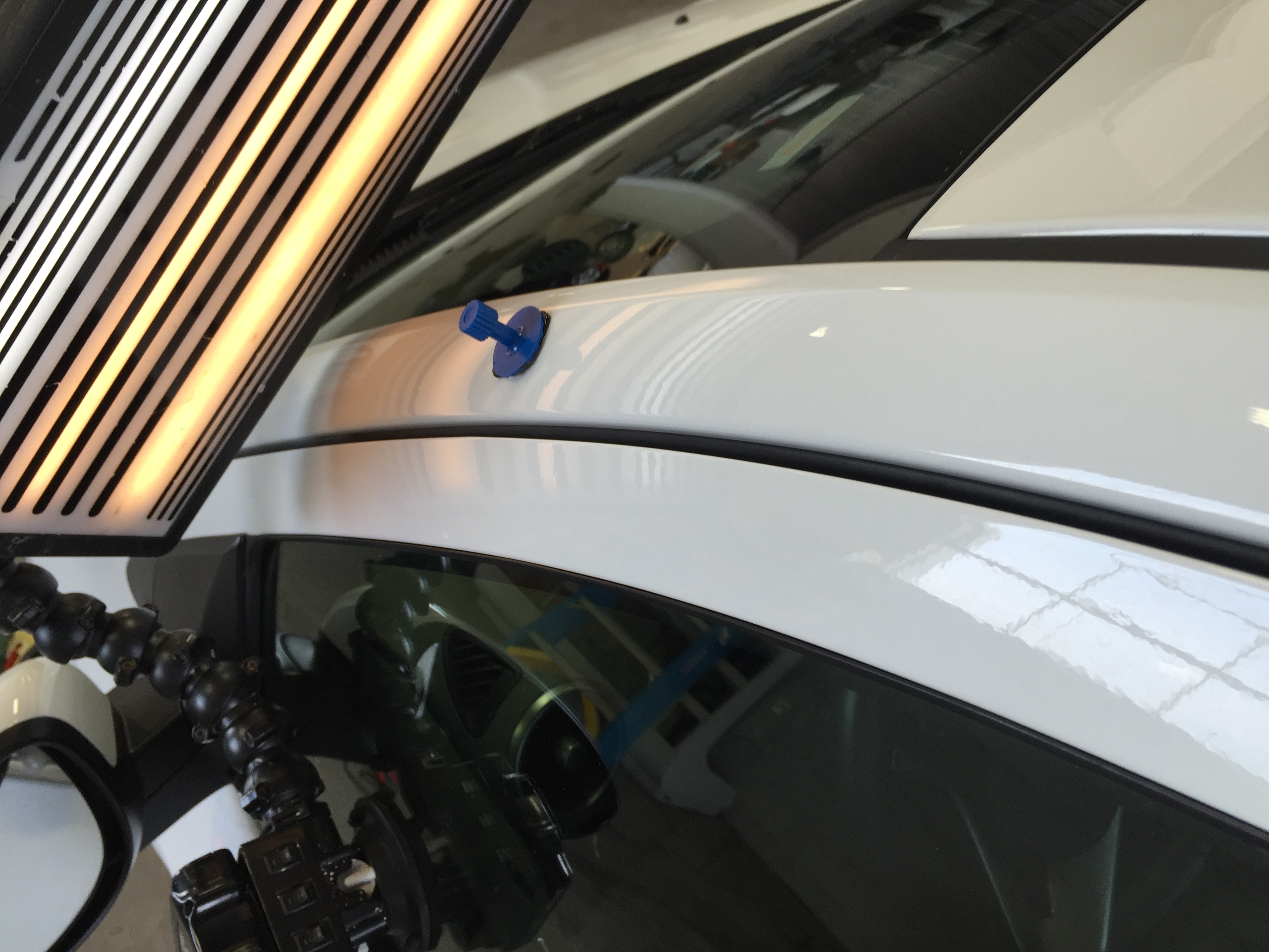 2015 Chevy Sonic, Dent Removal on PIllar, Images, Hail Damage, Paintless Dent Removal, Springfield, IL, http://217dent.com