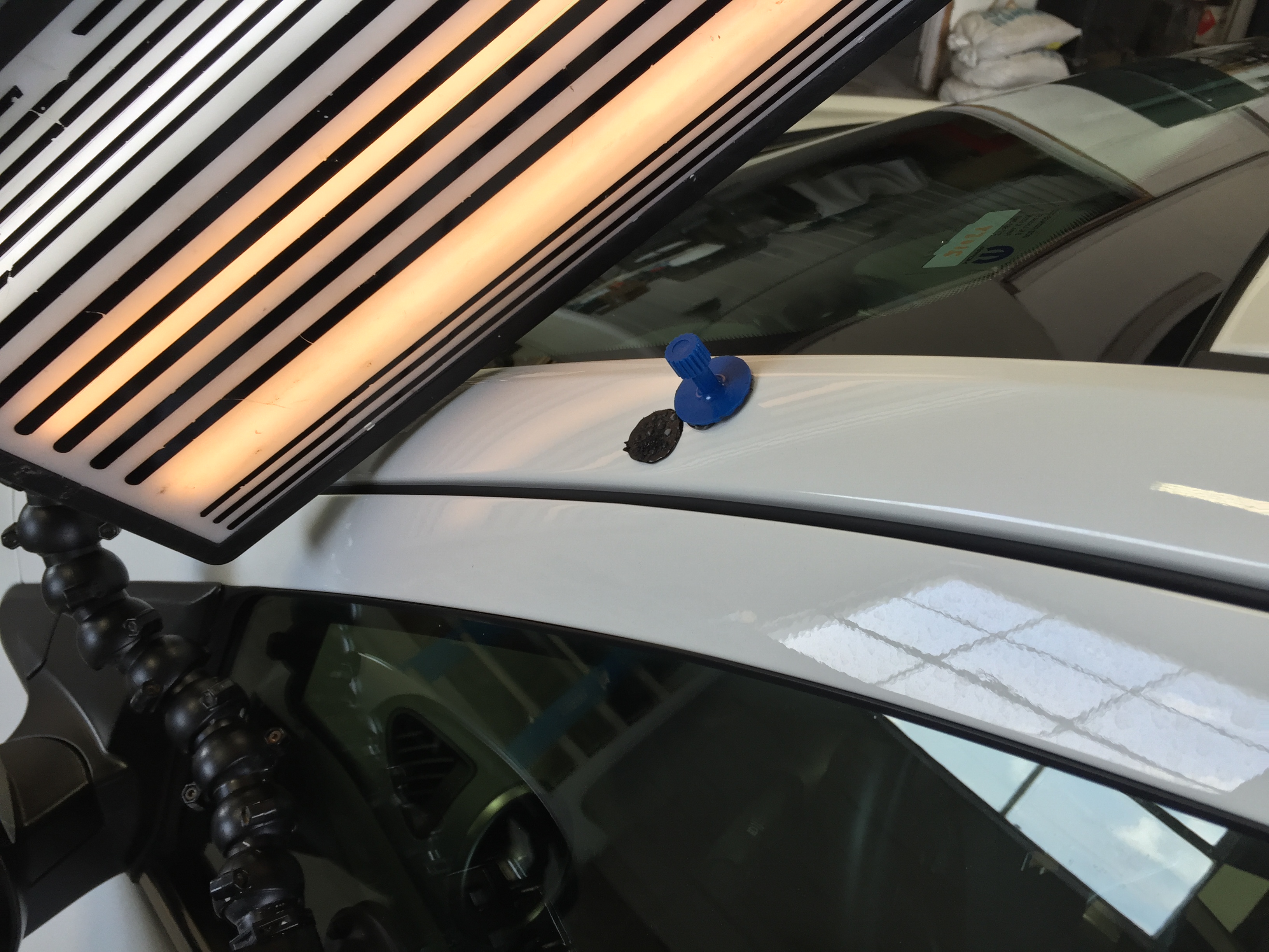 2015 Chevy Sonic, Dent Removal on PIllar, Images, Hail Damage, Paintless Dent Removal, Springfield, IL, http://217dent.com
