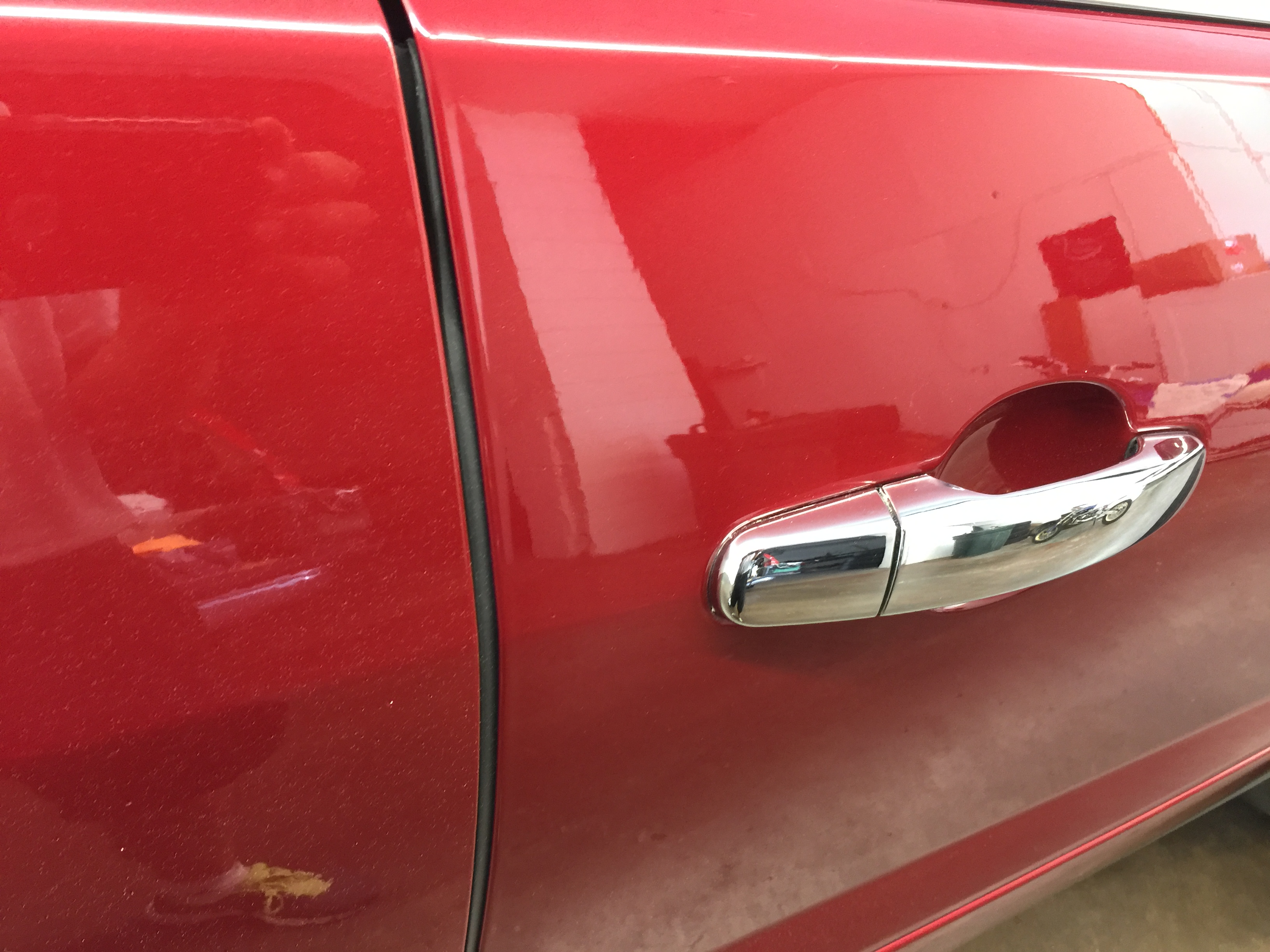 2012 Traverse Dent Removal in Springfield, IL, Paintless Dent Removal, Ding Repair, Traverse passenger Door, http://217dent.com