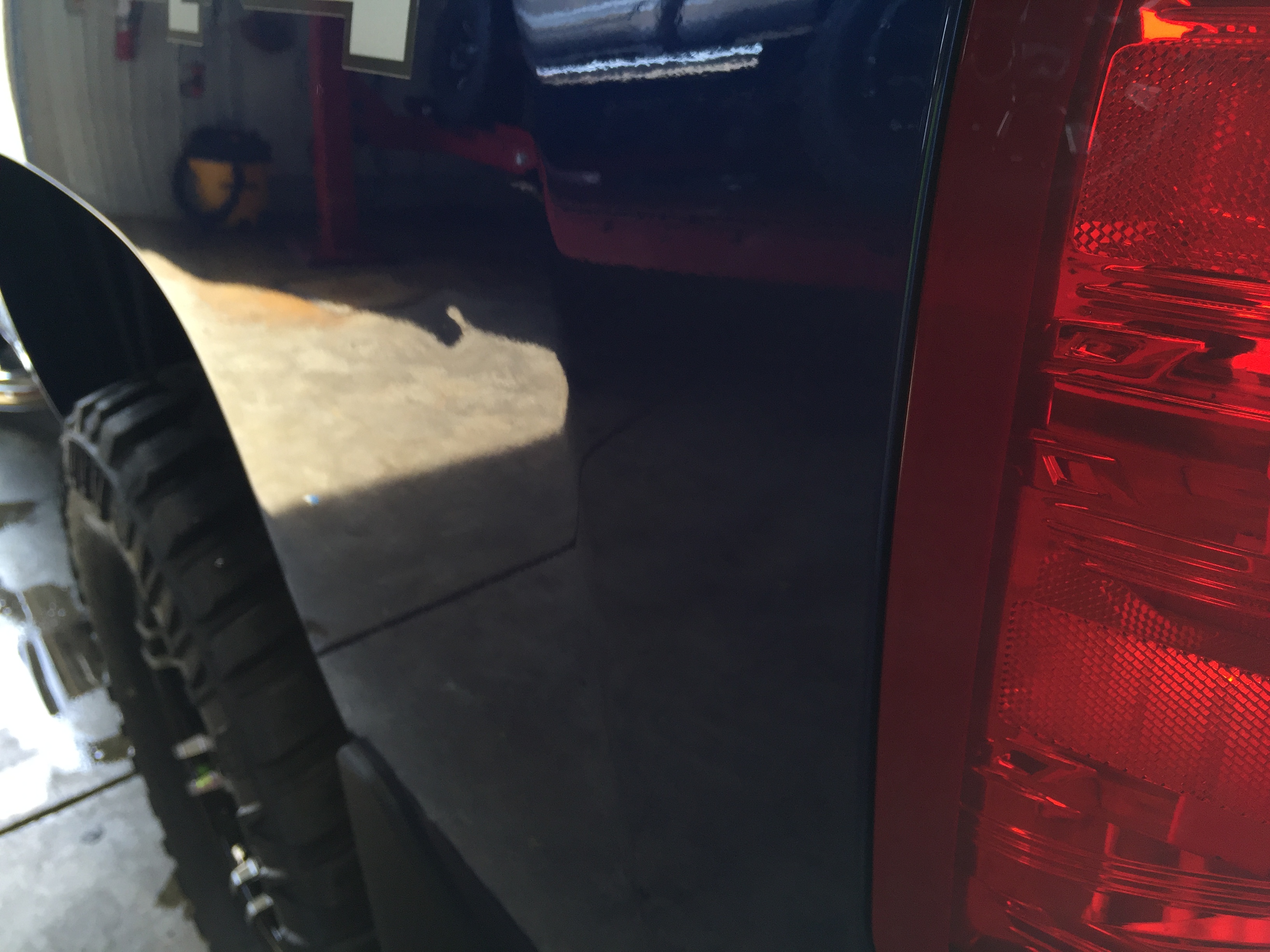 2013 Chevy Silverado, dent repair on the bedside removed with paintless dent removal, in or around Springfield, IL, http://217dent.com