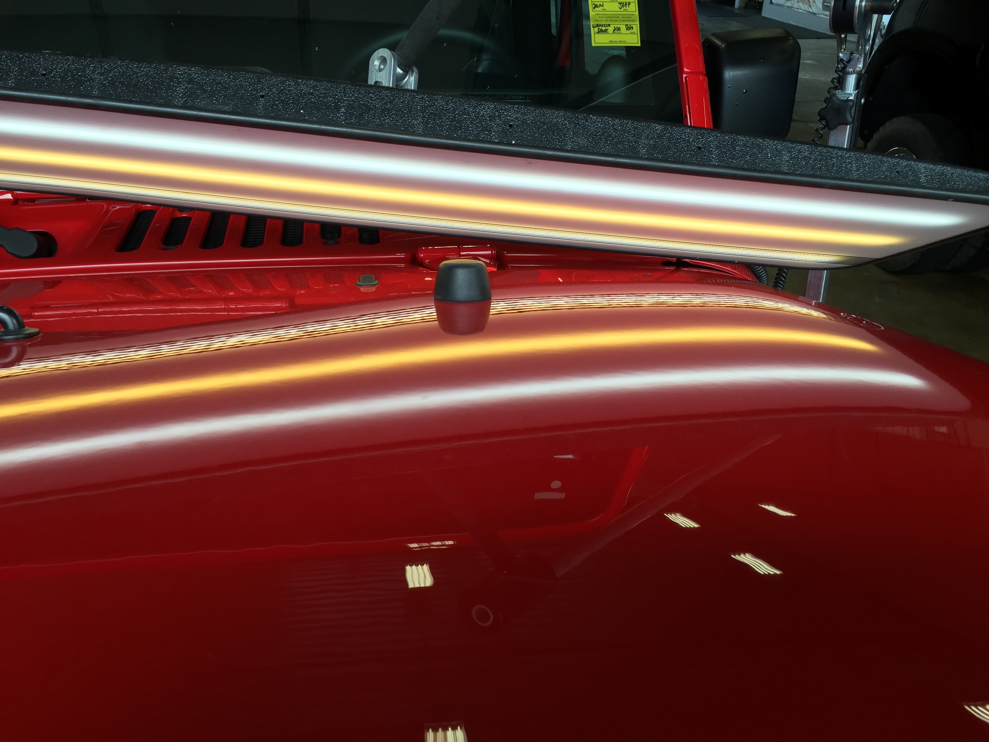 2014 Jeep Wrangler Dent Removal, Hail Damage on Hood. Springfield, IL. Paintless Dent Removal by Michael Bocek with http://217dent.com