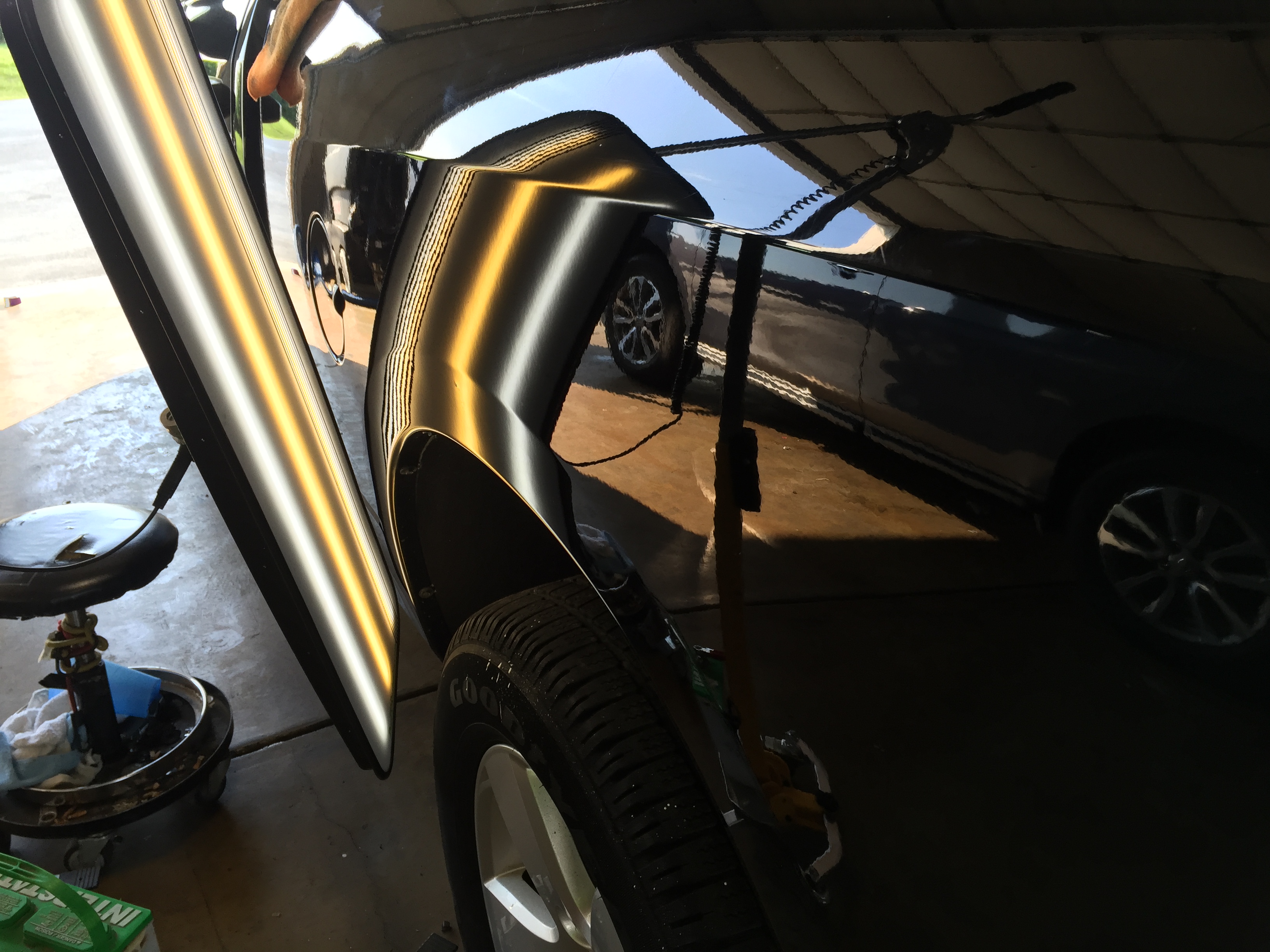 2012 Dodge Ram Bedside Damage, Paintless Dent Repair, Springfield, IL. http://217dent.com