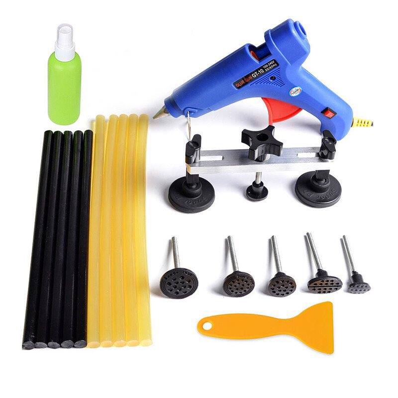 DIY Super Easy Hail Damage Puller Kit sells for $50.99 and ships direct to your home. This Kit is very similiar to the one tested. By Master Dent Expert Michael Bocek and has an instructional video on how to use this diy kit. Paintless Dent Removal in Springfield, IL http://217dent.com and this kit can be purchased at http://DIYDentRepair.com