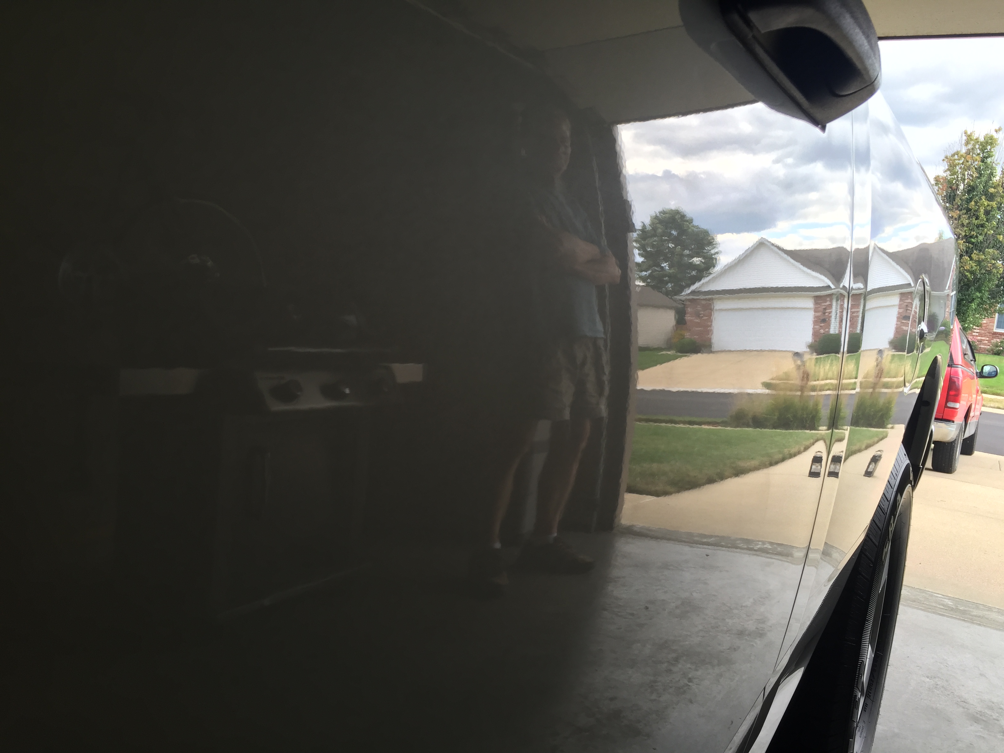 2015 Dodge Ram Dent Removal, Springfield, IL. Dent in drivers door, http://217dent.com