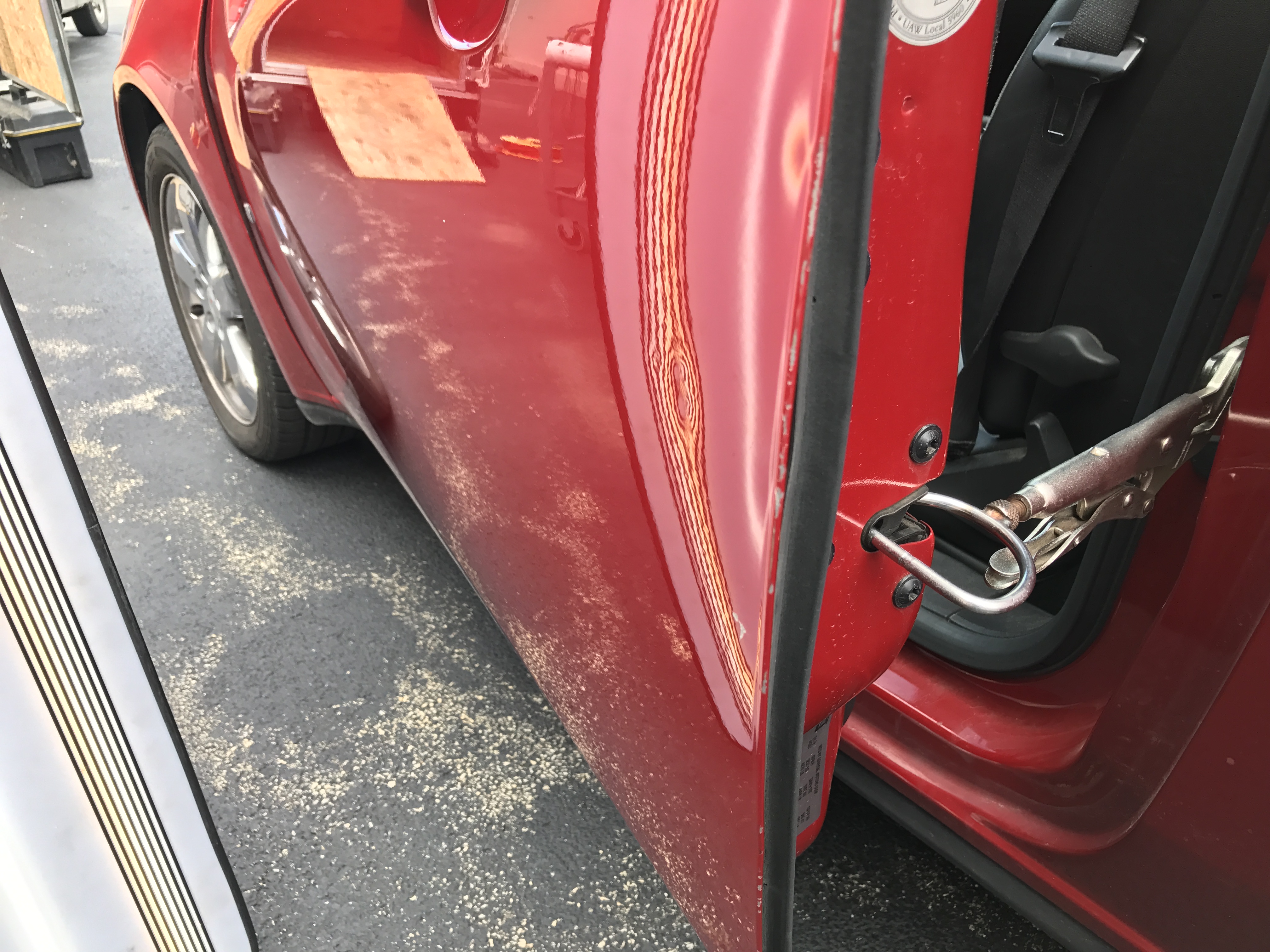 2007 G-6 Dent removal on drivers door and door edge dent repair. http://217dent.com