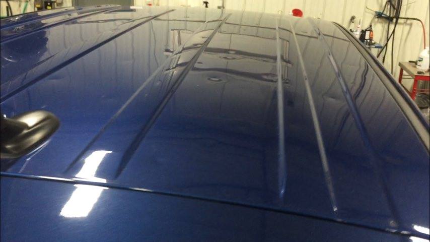 Ribbed Roof With Hail Damage