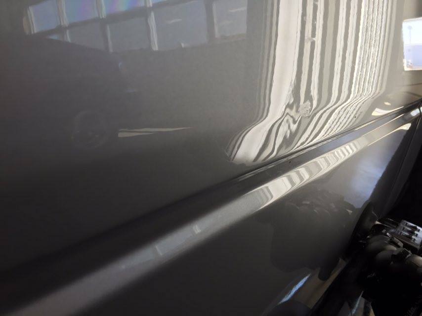 2013 Ford F-150 passenger door body-line dent, mobile Springfield dent Repair by Michael Bocek in Springfield IL, At Dealership Http://217hail.com https://217dent.com