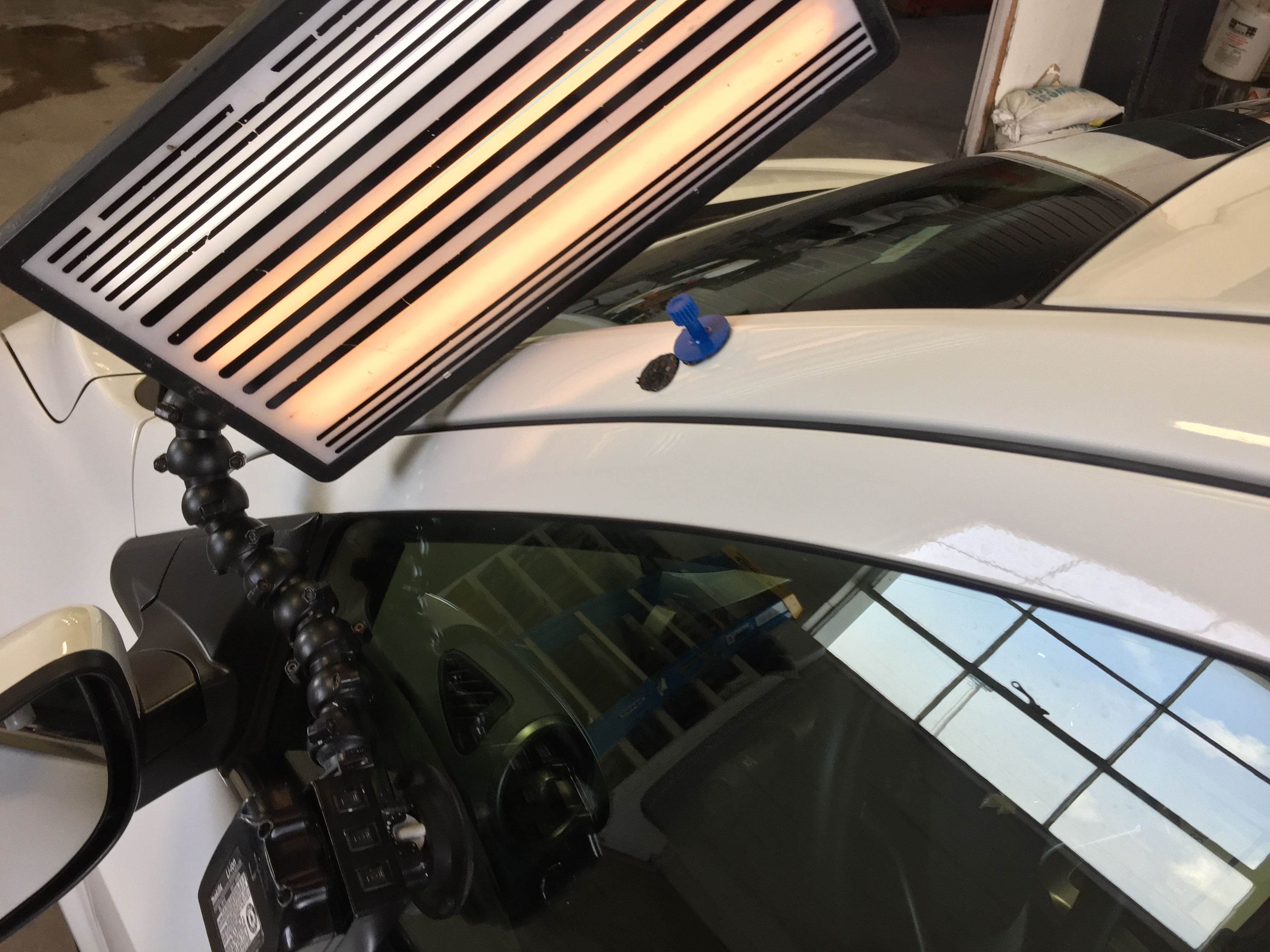 2015 Chevy Sonic, Dent Removal on PIllar, Images, Hail Damage, Paintless Dent Removal, Springfield, IL, https://217dent.com