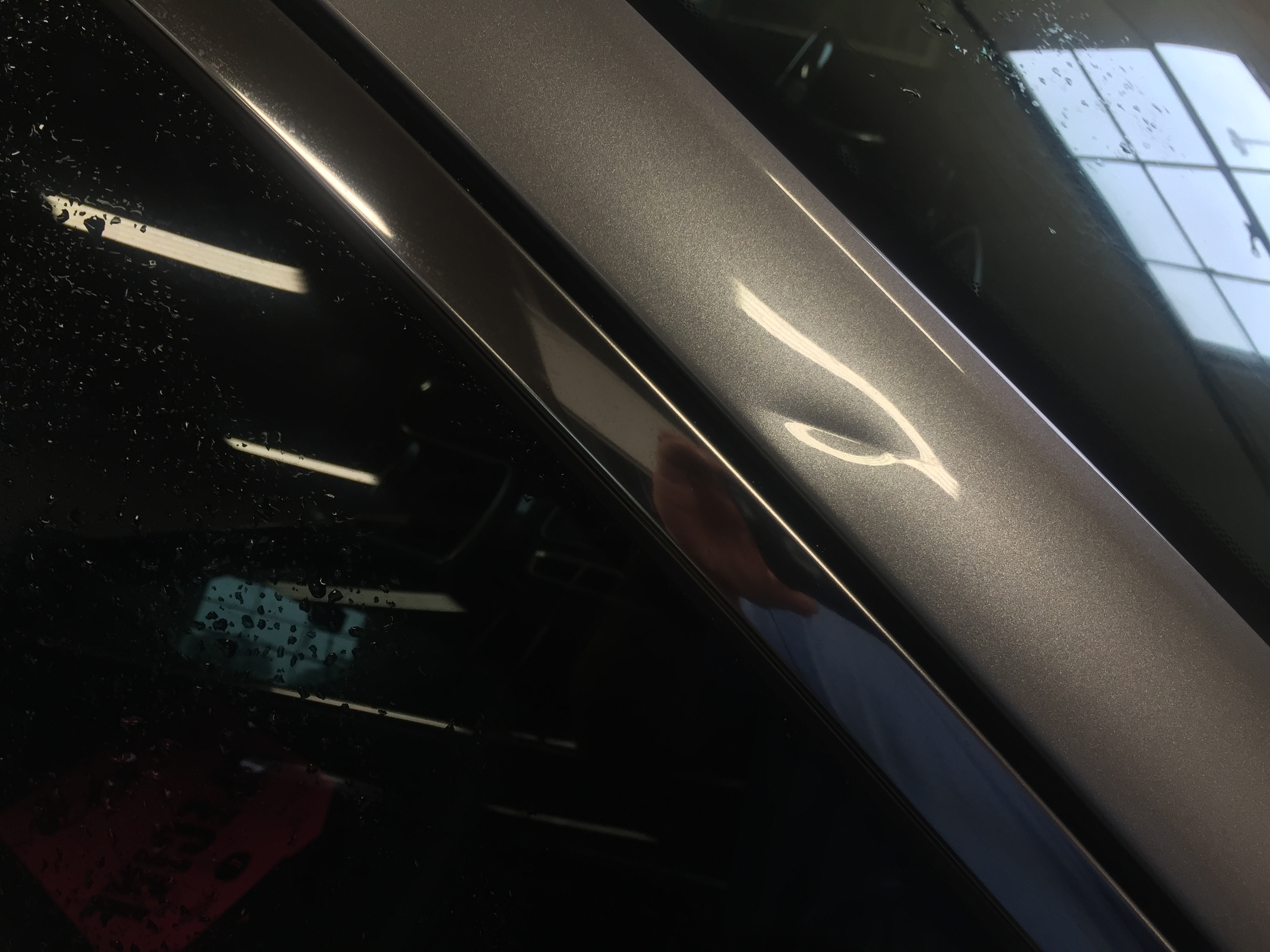 2015 Chrysler 300 Sharp Dent Removal on Pillar all glue pull, paintless dent repair, Springfield, IL http://217dent.com
