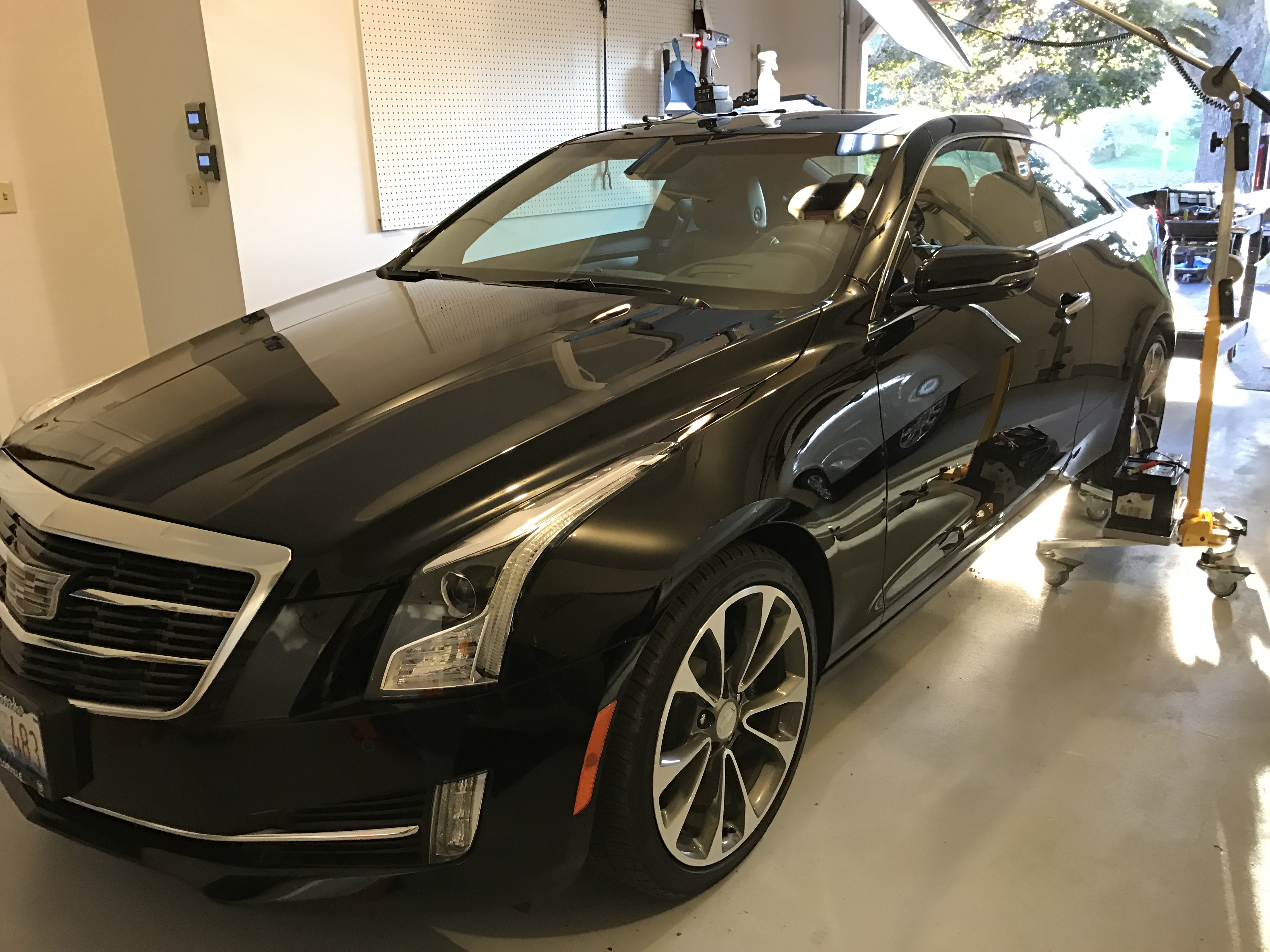 2016 Cadillac ATS Set up for dent in roof from a acorn. Springfield, IL. Taylorville, IL. http://217Dent.com Paintless dent remvoal