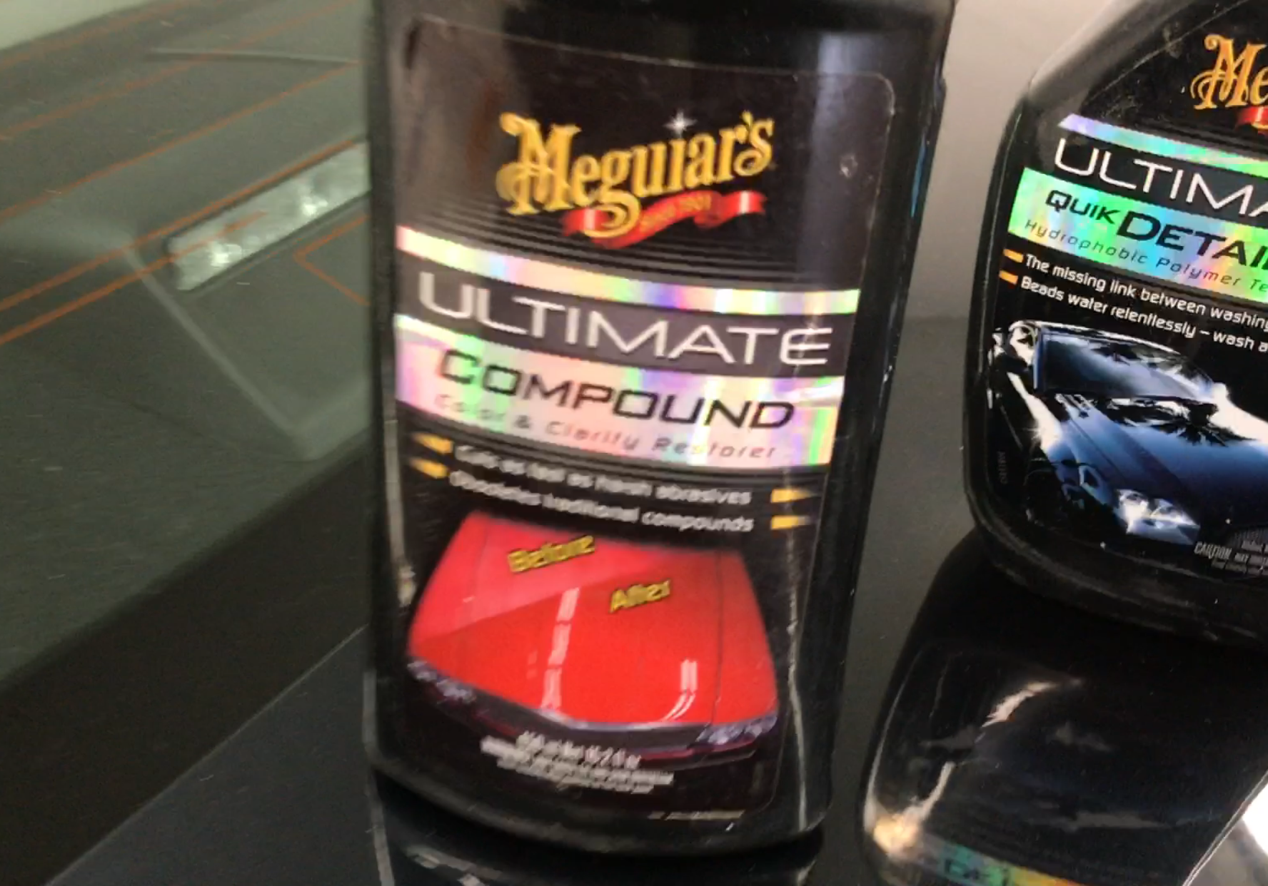 Meguiars Ultimate Compound, used in video of 2011 Toyota Camry Dent Removal, by Michael Bocek out of Springfield, IL. http://217dent.com