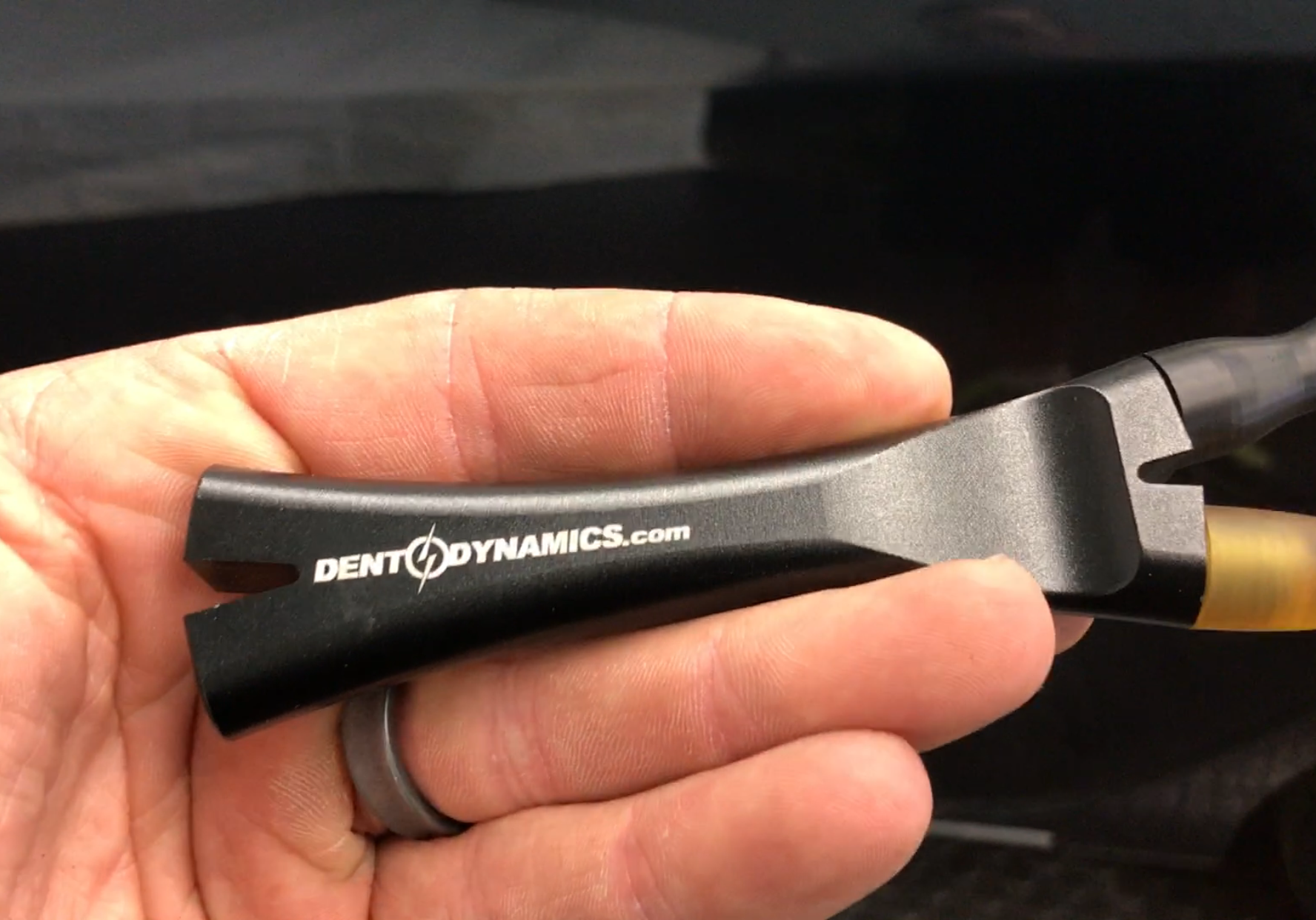 Tap down by dent dynamics. it's a duel tap down, http://217dent.com Springfield, IL, used in 2011 Toyota Camry Dent removal.
